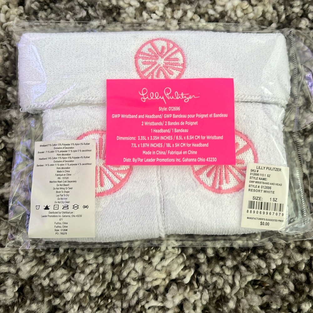Head and arm sweat bands nwt